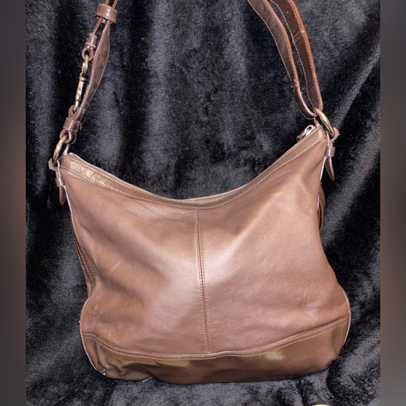 Coach Park Brown Leather Duffle F19726 Convertible Shoulder Crossbody Bag - Picture 2 of 13